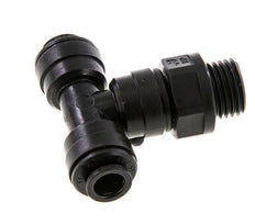 6mm x G1/4'' Inline Tee Push-in Fitting with Male Threads POM NBR FDA Rotatable
