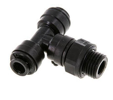 6mm x G1/4'' Inline Tee Push-in Fitting with Male Threads POM NBR FDA Rotatable