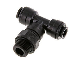 6mm x G1/4'' Inline Tee Push-in Fitting with Male Threads POM NBR FDA Rotatable