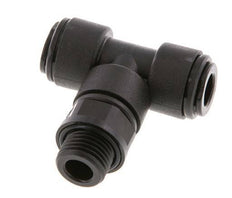 8mm x G1/4'' Inline Tee Push-in Fitting with Male Threads POM NBR FDA Rotatable
