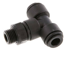 8mm x G1/4'' Inline Tee Push-in Fitting with Male Threads POM NBR FDA Rotatable