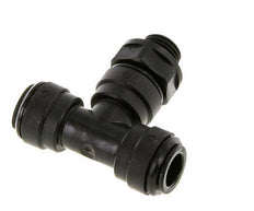 10mm x G1/4'' Inline Tee Push-in Fitting with Male Threads POM NBR FDA Rotatable