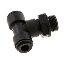 8mm x G3/8'' Inline Tee Push-in Fitting with Male Threads POM NBR FDA Rotatable