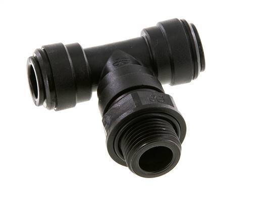 10mm x G3/8'' Inline Tee Push-in Fitting with Male Threads POM NBR FDA Rotatable