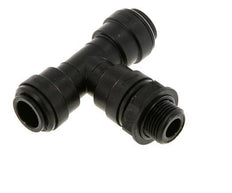 12mm x G3/8'' Inline Tee Push-in Fitting with Male Threads POM NBR FDA Rotatable