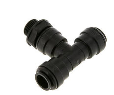 12mm x G3/8'' Inline Tee Push-in Fitting with Male Threads POM NBR FDA Rotatable