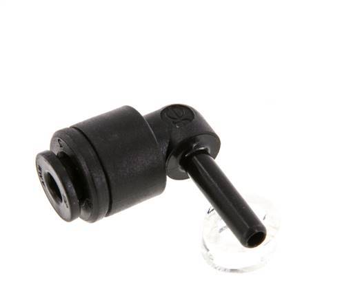 4mm x 4mm 90deg Elbow Push-in Fitting with Plug-in POM NBR [2 Pieces]