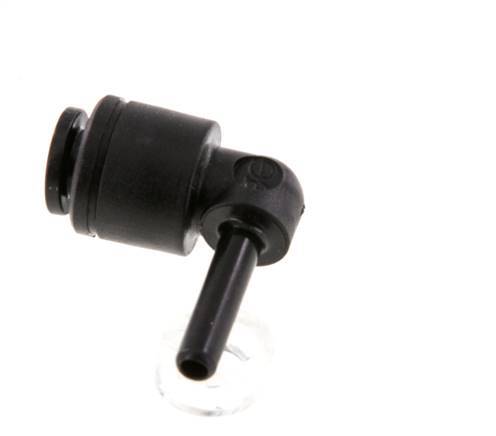 4mm x 4mm 90deg Elbow Push-in Fitting with Plug-in POM NBR [2 Pieces]