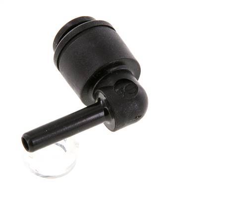 4mm x 4mm 90deg Elbow Push-in Fitting with Plug-in POM NBR [2 Pieces]