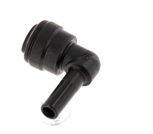6mm x 6mm 90deg Elbow Push-in Fitting with Plug-in POM NBR [2 Pieces]
