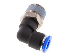 5/16'' x 3/8'' NPT 90deg Elbow Push-in Fitting with Male Threads Brass/PBT NBR Rotatable [2 Pieces]