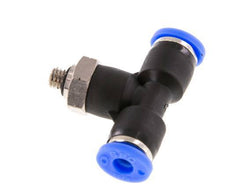 5/32'' x UNF 10-32 Inline Tee Push-in Fitting Brass/PBT NBR Rotatable [2 Pieces]