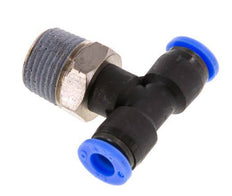 1/4'' x 3/8'' NPT Inline Tee Push-in Fitting with Male Threads Brass/PBT NBR Rotatable [2 Pieces]