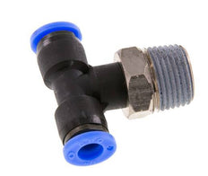 1/4'' x 3/8'' NPT Inline Tee Push-in Fitting with Male Threads Brass/PBT NBR Rotatable [2 Pieces]