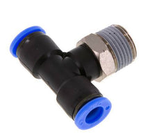 5/16'' x 3/8'' NPT Inline Tee Push-in Fitting with Male Threads Brass/PBT NBR Rotatable [2 Pieces]