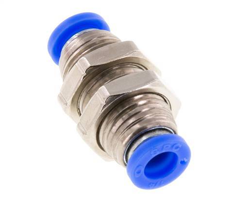 1/4'' Push-in Fitting Brass/PBT NBR Bulkhead [2 Pieces]