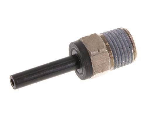 5/32'' x 1/8'' NPT Plug-in Fitting with Male Threads Brass/PBT NBR [2 Pieces]