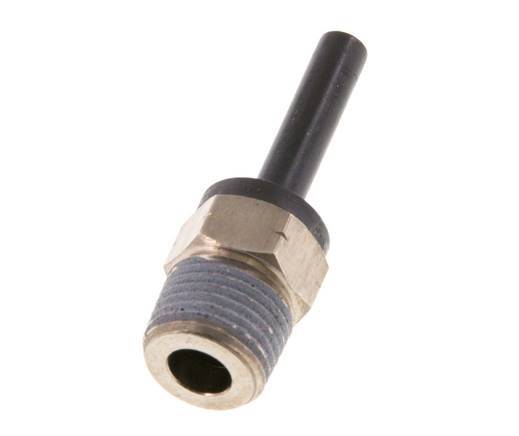 5/32'' x 1/8'' NPT Plug-in Fitting with Male Threads Brass/PBT NBR [2 Pieces]