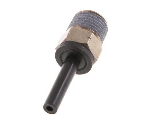 5/32'' x 1/8'' NPT Plug-in Fitting with Male Threads Brass/PBT NBR [2 Pieces]
