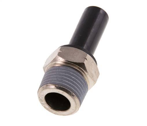 1/2'' x 1/2'' NPT Plug-in Fitting with Male Threads Brass/PBT NBR