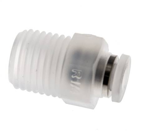 4mm x R1/4'' Push-in Fitting with Male Threads PA EPDM/PTFE