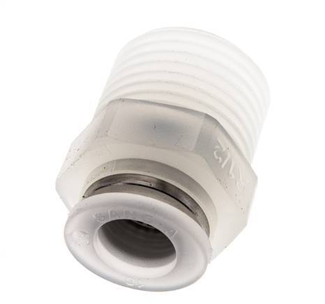 10mm x R1/2'' Push-in Fitting with Male Threads PA EPDM/PTFE