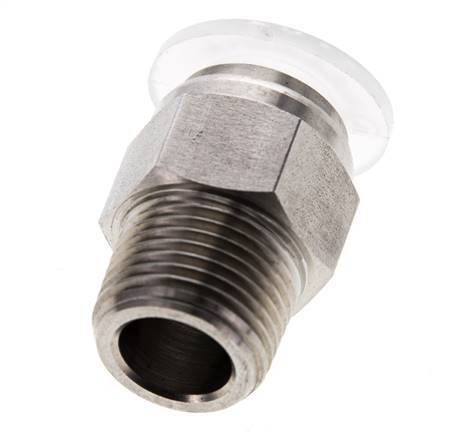 12mm x R3/8'' Push-in Fitting with Male Threads Stainless Steel/PA EPDM/PTFE