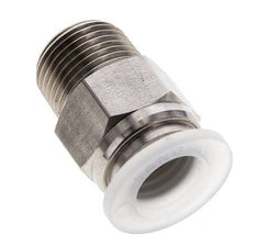 12mm x R3/8'' Push-in Fitting with Male Threads Stainless Steel/PA EPDM/PTFE