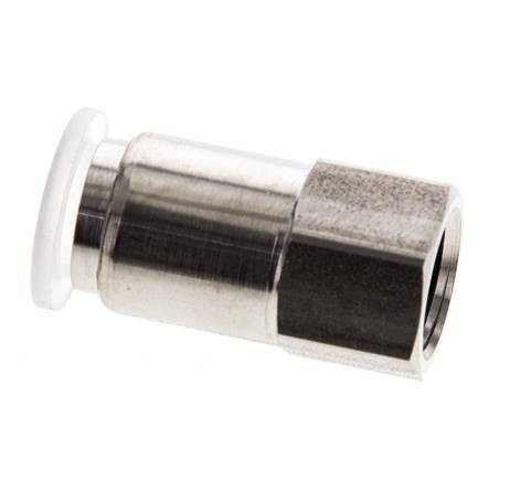 8mm x G1/8'' Push-in Fitting with Female Threads Stainless Steel/PA EPDM/PTFE