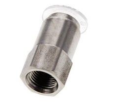 8mm x G1/8'' Push-in Fitting with Female Threads Stainless Steel/PA EPDM/PTFE