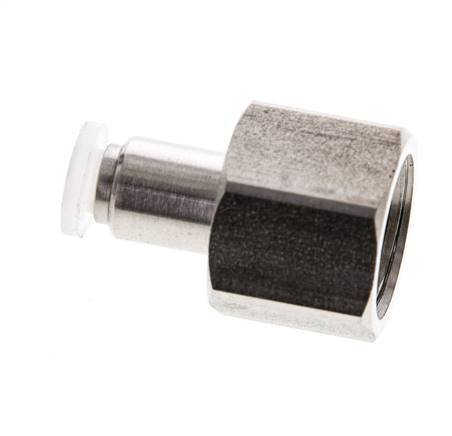 4mm x G1/4'' Push-in Fitting with Female Threads Stainless Steel/PA EPDM/PTFE