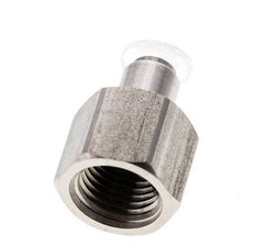4mm x G1/4'' Push-in Fitting with Female Threads Stainless Steel/PA EPDM/PTFE