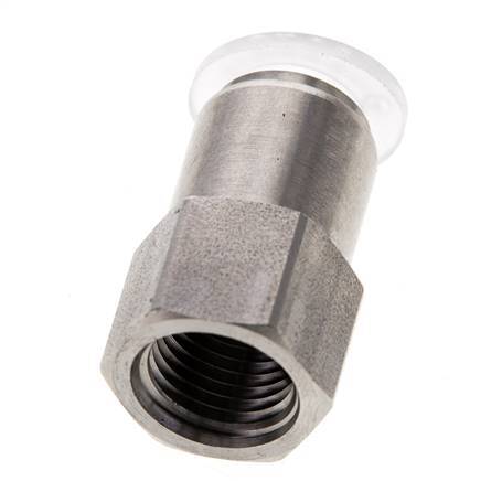10mm x G1/4'' Push-in Fitting with Female Threads Stainless Steel/PA EPDM/PTFE