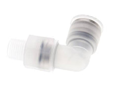 8mm x R1/8'' 90deg Elbow Push-in Fitting with Male Threads PA EPDM/PTFE Rotatable