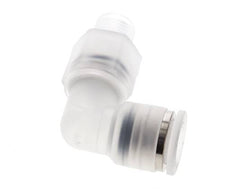 8mm x R1/8'' 90deg Elbow Push-in Fitting with Male Threads PA EPDM/PTFE Rotatable