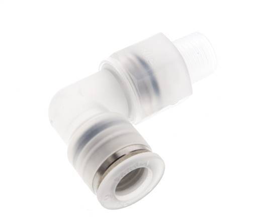 8mm x R1/8'' 90deg Elbow Push-in Fitting with Male Threads PA EPDM/PTFE Rotatable