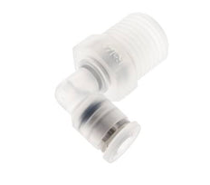 4mm x R1/4'' 90deg Elbow Push-in Fitting with Male Threads PA EPDM/PTFE Rotatable