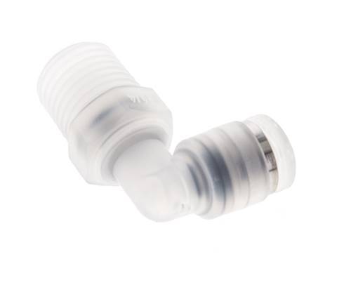 6mm x R1/4'' 90deg Elbow Push-in Fitting with Male Threads PA EPDM/PTFE Rotatable
