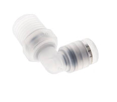 6mm x R1/4'' 90deg Elbow Push-in Fitting with Male Threads PA EPDM/PTFE Rotatable