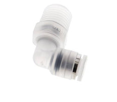 6mm x R1/4'' 90deg Elbow Push-in Fitting with Male Threads PA EPDM/PTFE Rotatable