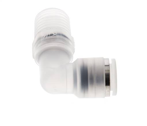 8mm x R1/4'' 90deg Elbow Push-in Fitting with Male Threads PA EPDM/PTFE Rotatable