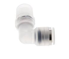 8mm x R1/4'' 90deg Elbow Push-in Fitting with Male Threads PA EPDM/PTFE Rotatable