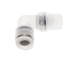 8mm x R1/4'' 90deg Elbow Push-in Fitting with Male Threads PA EPDM/PTFE Rotatable