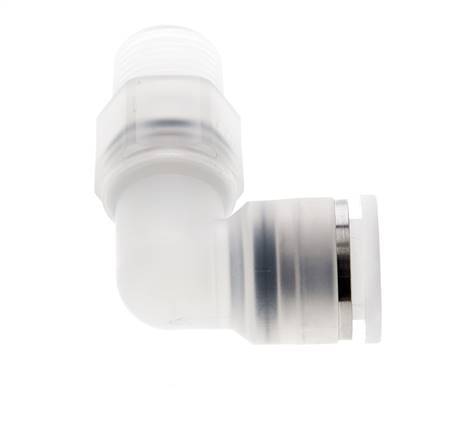 12mm x R3/8'' 90deg Elbow Push-in Fitting with Male Threads PA EPDM/PTFE Rotatable