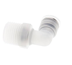 10mm x R1/2'' 90deg Elbow Push-in Fitting with Male Threads PA EPDM/PTFE Rotatable