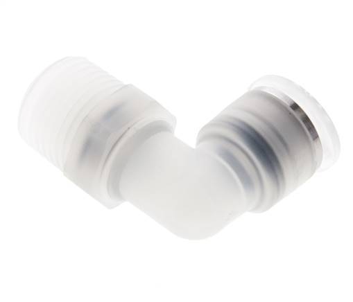 12mm x R1/2'' 90deg Elbow Push-in Fitting with Male Threads PA EPDM/PTFE Rotatable