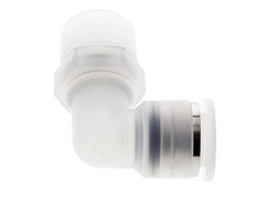 12mm x R1/2'' 90deg Elbow Push-in Fitting with Male Threads PA EPDM/PTFE Rotatable