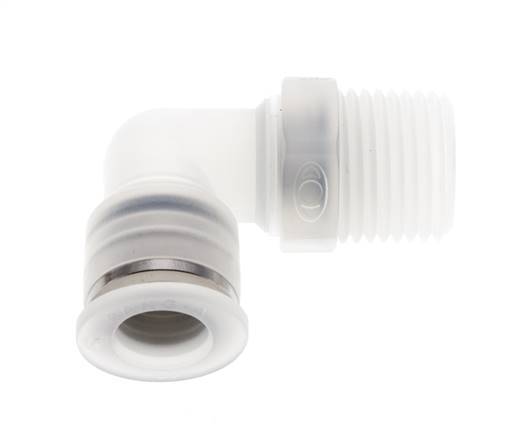 12mm x R1/2'' 90deg Elbow Push-in Fitting with Male Threads PA EPDM/PTFE Rotatable