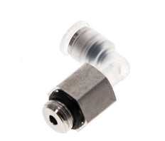 4mm x G1/8'' 90deg Elbow Push-in Fitting with Male Threads PA/Stainless Steel EPDM Rotatable