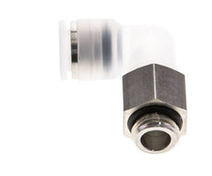 10mm x G1/4'' 90deg Elbow Push-in Fitting with Male Threads PA/Stainless Steel EPDM Rotatable